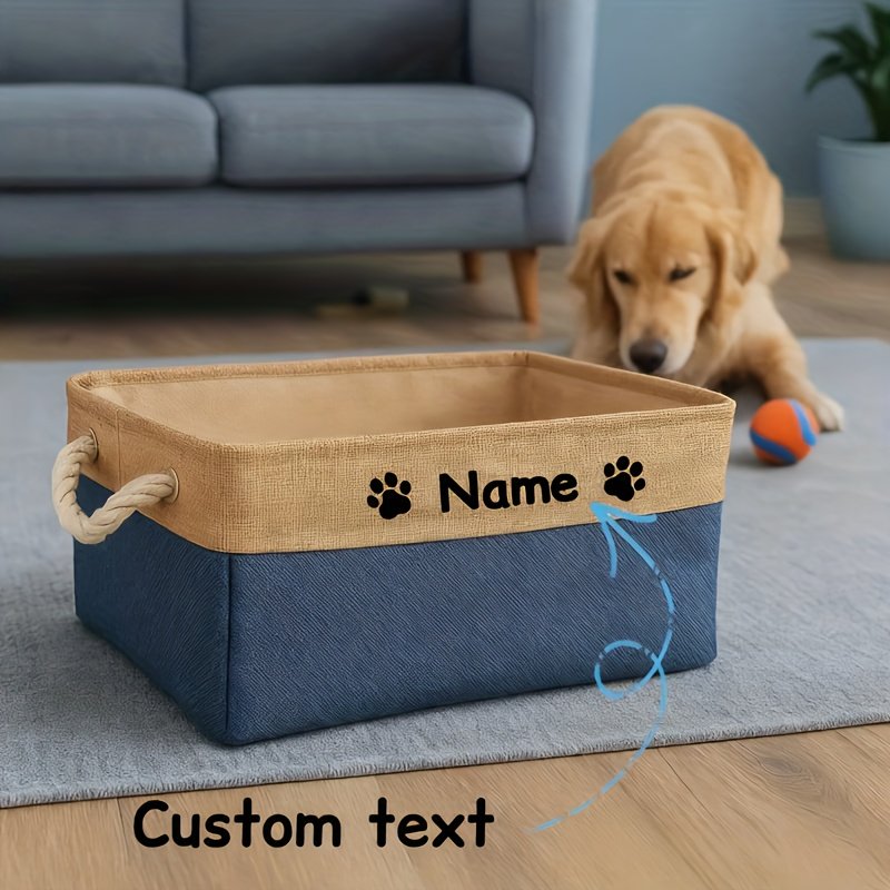 Custom Name Dog Toy Basket Label