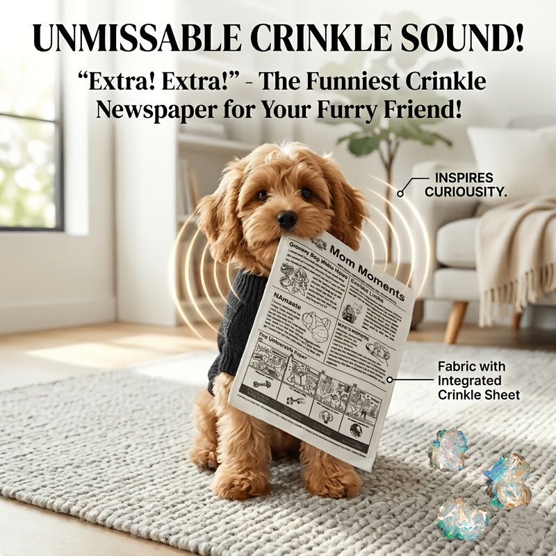 Large Dog Durable Crinkle Treat Hiding Toy