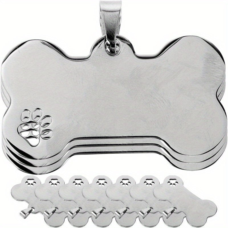 Custom Name Metal Bone Pet Tag