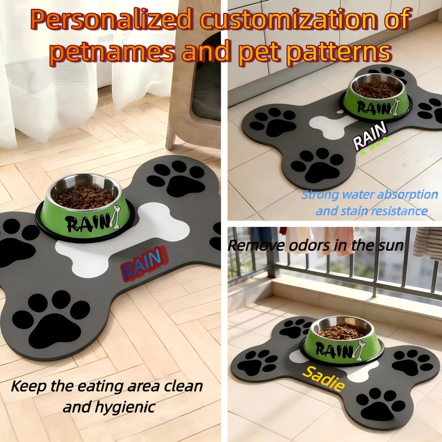 Large Dog Durable Bone Shaped Lick Mat
