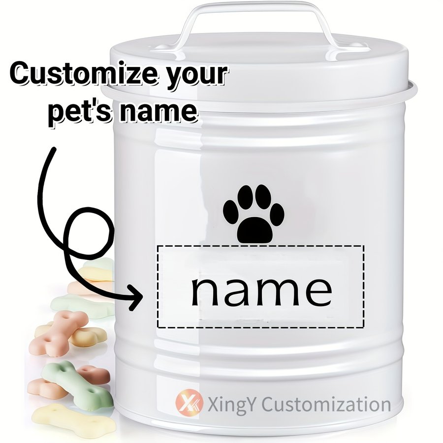 Custom Photo Dog Treat Jar Label Blank