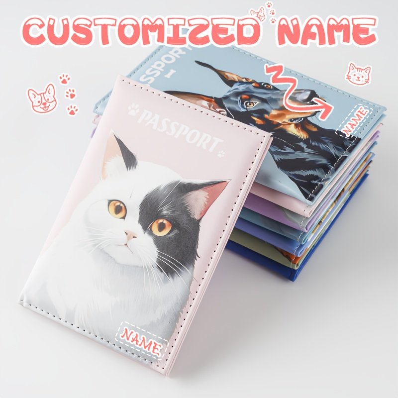 Custom Name Pet Passport Cover