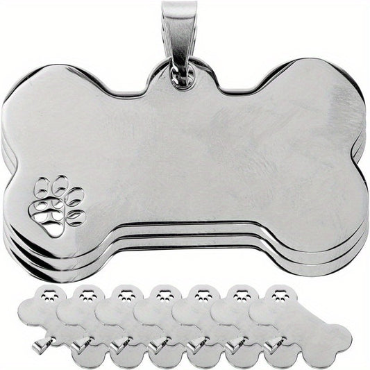 Custom Name Metal Bone Pet Tag