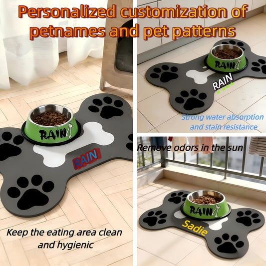 Large Dog Durable Bone Shaped Lick Mat