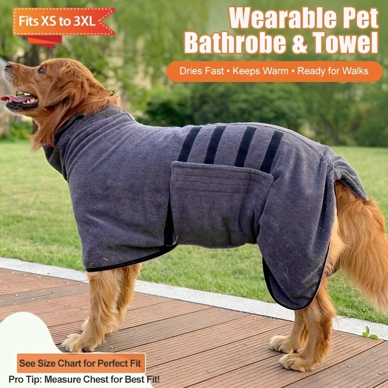 Entryway Quick Dry Absorbent Dog Bathrobe