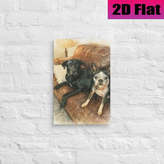 Custom Name Pet Portrait Pillow Cover Blank