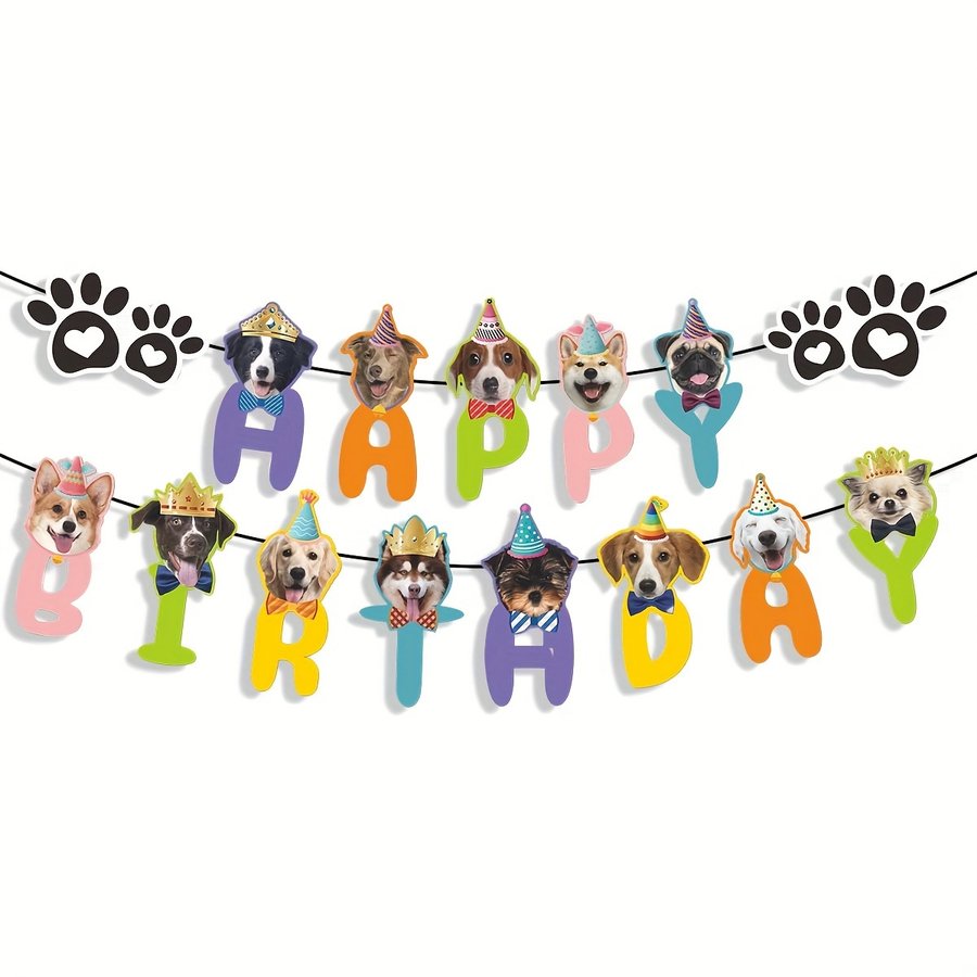 First Birthday Dog Birthday Banner