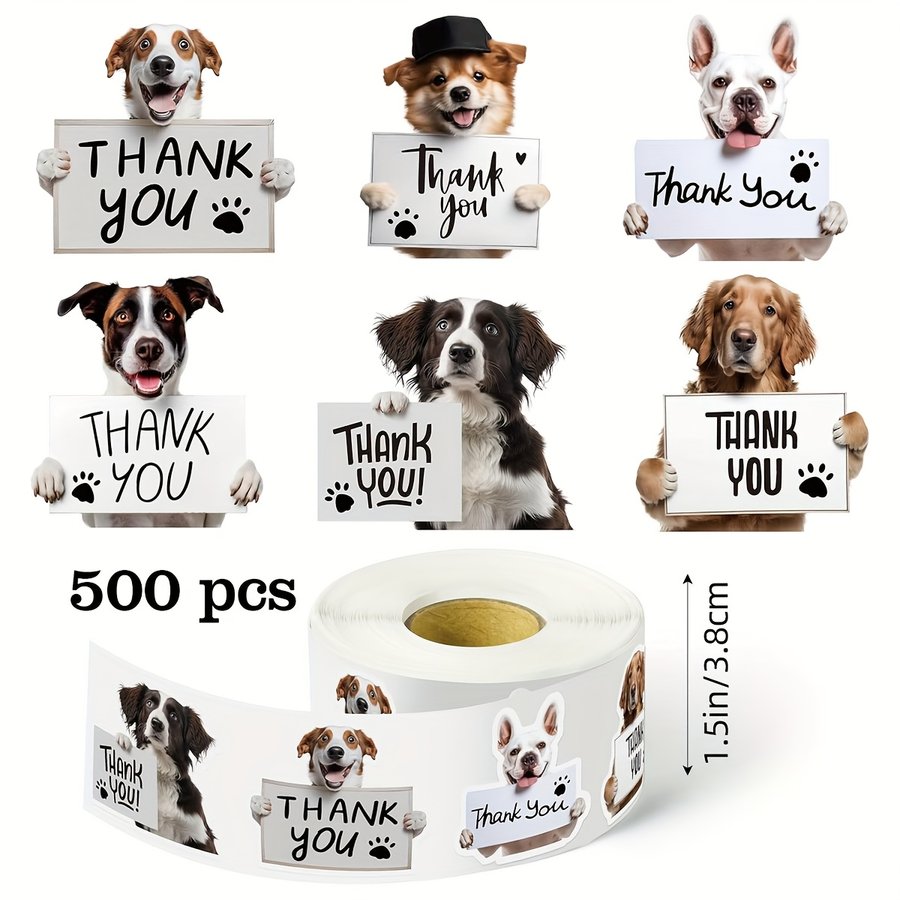 Photo Prop Dog Party Thank You Card
