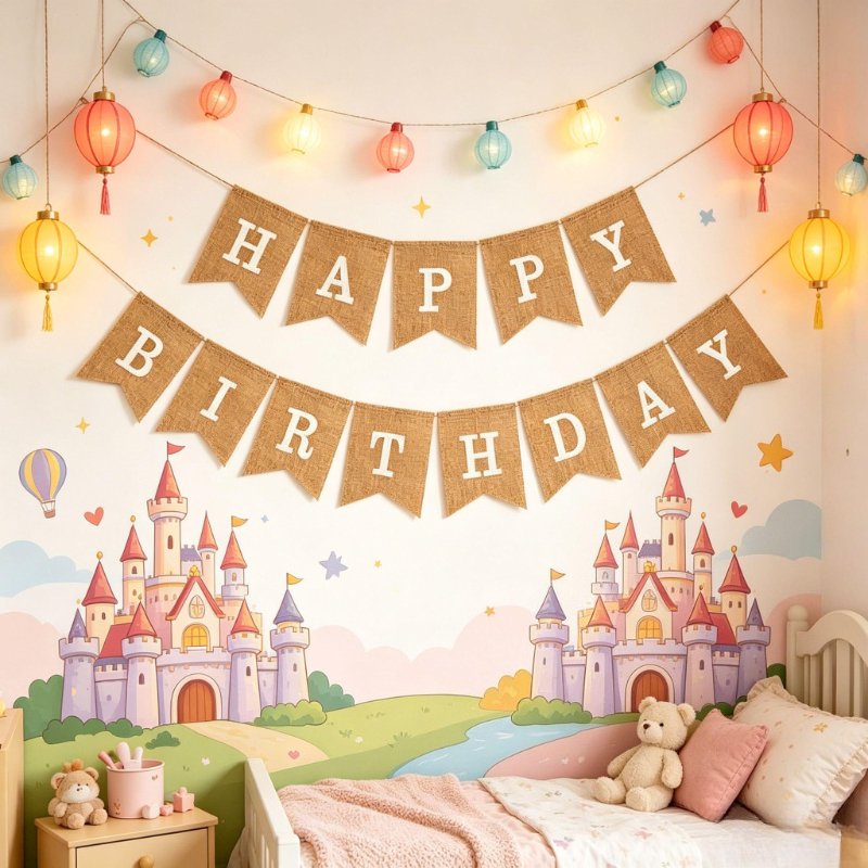 First Birthday Reusable Fabric Birthday Banner
