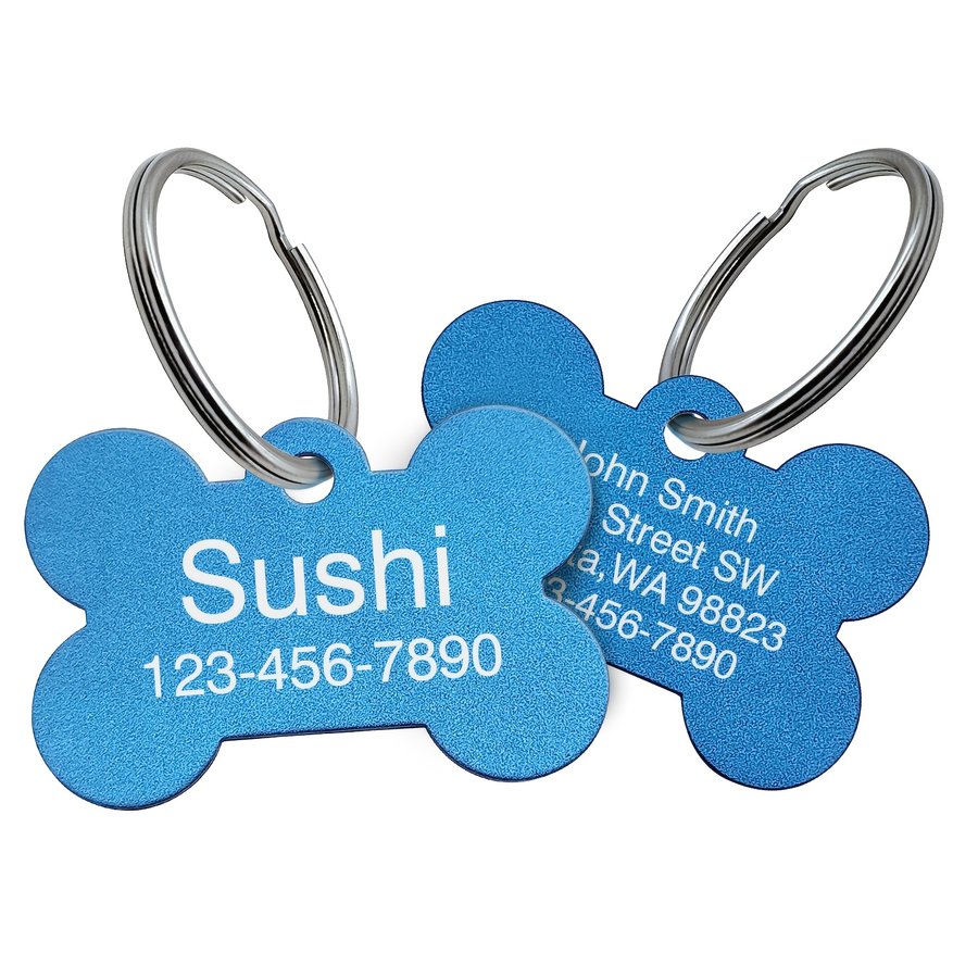 Custom Photo Metal Bone Pet Tag