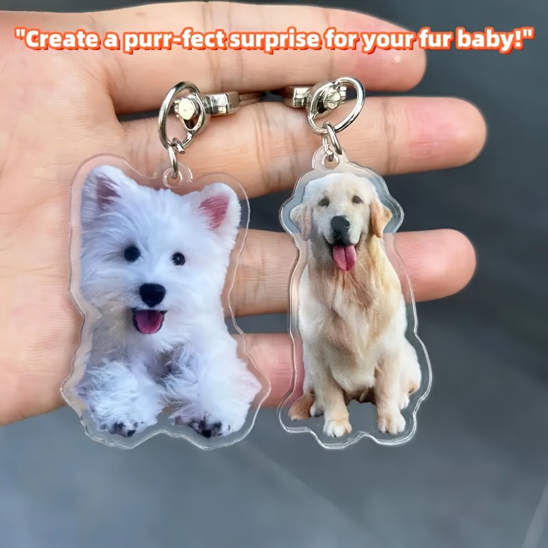 Custom Name Photo Pet Keychain Blank