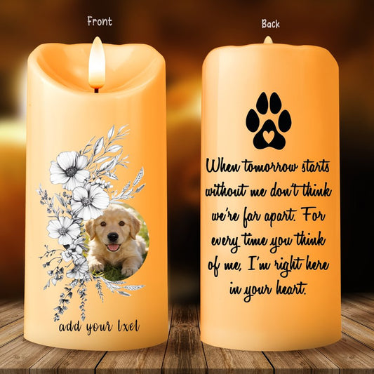 Custom Name Pet Memorial Candle Label