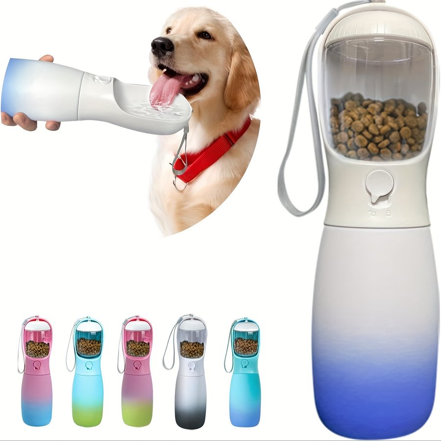 Small Dog Compact Water Bottle With Food Container
