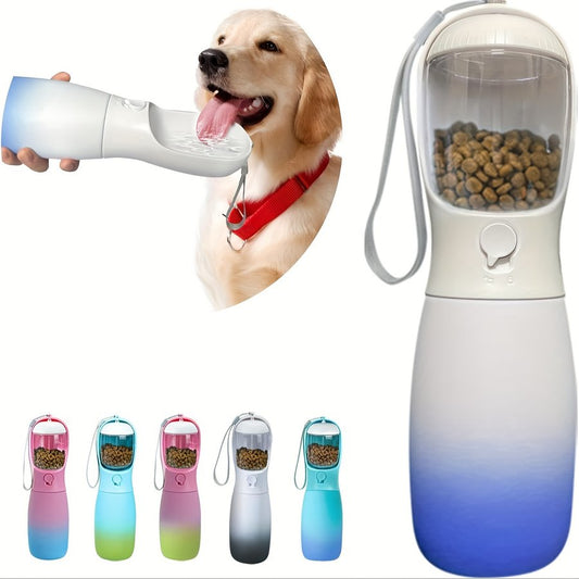 Small Dog Compact Water Bottle With Food Container