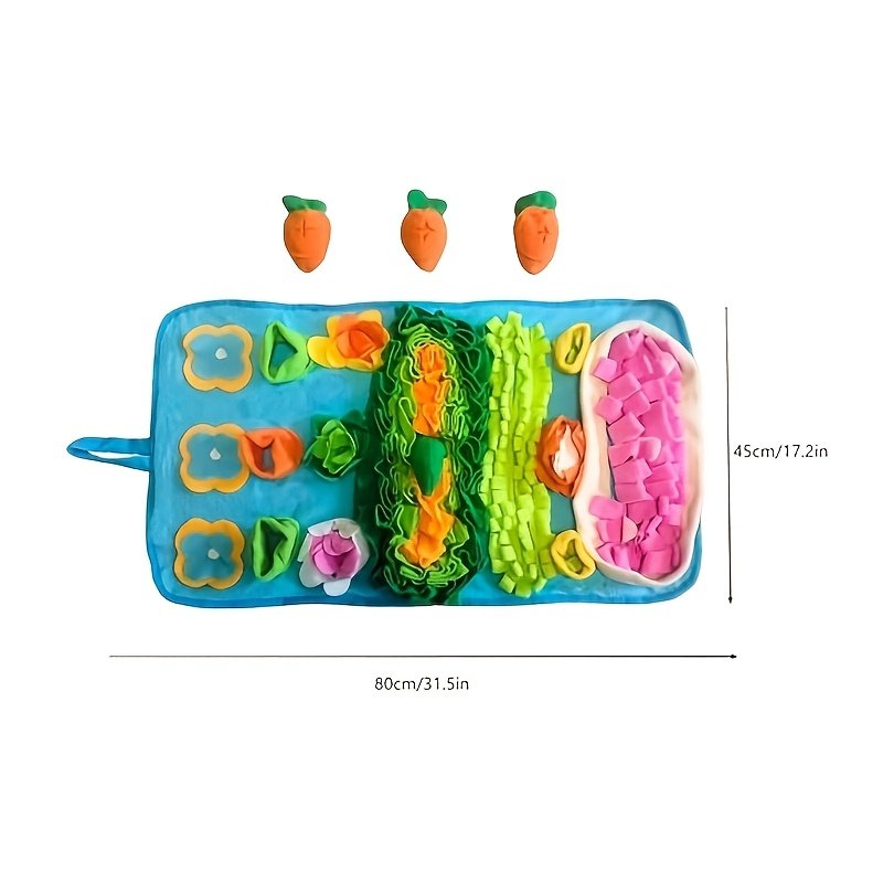 Large Dog Durable Carrot Patch Snuffle Mat