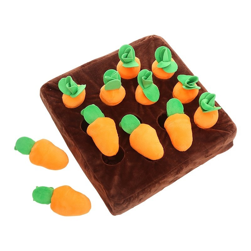 Small Dog Carrot Pull Plush Puzzle Toy