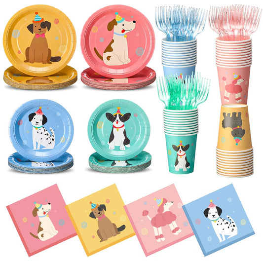 Photo Prop Dog Party Plates Cups