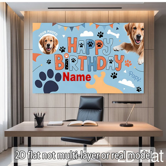 First Birthday Dog Birthday Backdrop